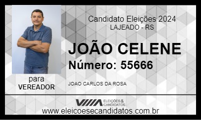 Candidato JOÃO CELENE 2024 - LAJEADO - Eleições