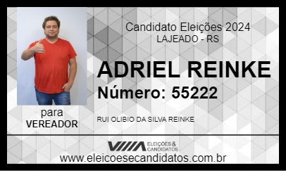 Candidato ADRIEL REINKE 2024 - LAJEADO - Eleições