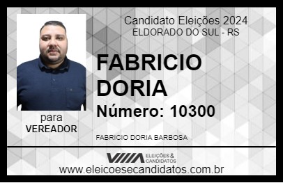 Candidato FABRICIO DORIA 2024 - ELDORADO DO SUL - Eleições