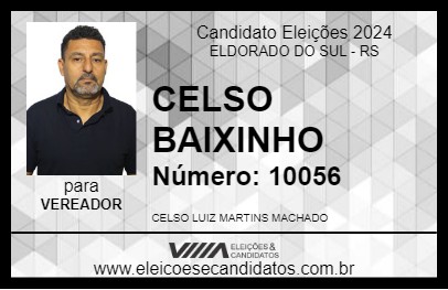 Candidato CELSO BAIXINHO 2024 - ELDORADO DO SUL - Eleições