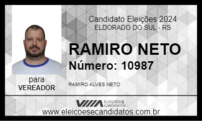 Candidato RAMIRO NETO 2024 - ELDORADO DO SUL - Eleições