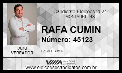 Candidato RAFA CUMIN 2024 - MONTAURI - Eleições