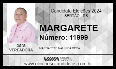 Candidato MARGARETE 2024 - SERTÃO - Eleições