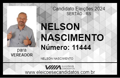 Candidato NELSON NASCIMENTO 2024 - SERTÃO - Eleições