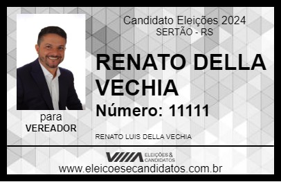 Candidato RENATO DELLA VECHIA 2024 - SERTÃO - Eleições