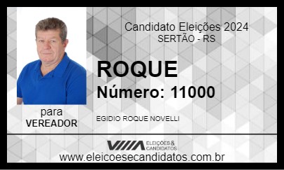 Candidato ROQUE 2024 - SERTÃO - Eleições