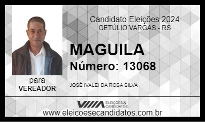 Candidato MAGUILA 2024 - GETÚLIO VARGAS - Eleições