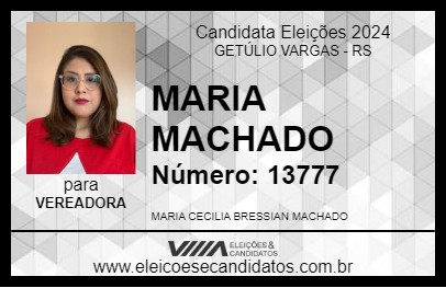 Candidato MARIA MACHADO 2024 - GETÚLIO VARGAS - Eleições