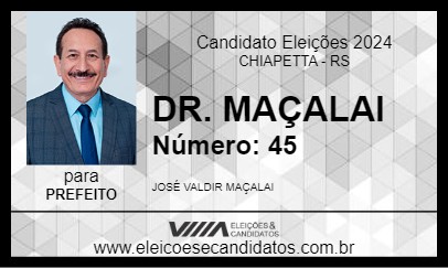 Candidato DR. MAÇALAI 2024 - CHIAPETTA - Eleições