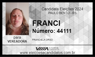 Candidato FRANCI 2024 - PAULO BENTO - Eleições