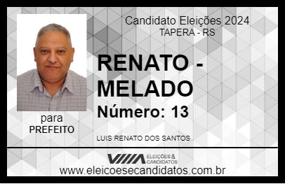 Candidato RENATO - MELADO 2024 - TAPERA - Eleições