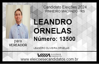 Candidato LEANDRO ORNELAS 2024 - PINHEIRO MACHADO - Eleições