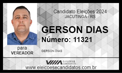 Candidato GERSON DIAS 2024 - JACUTINGA - Eleições