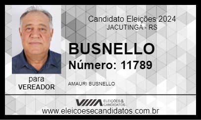 Candidato BUSNELLO 2024 - JACUTINGA - Eleições