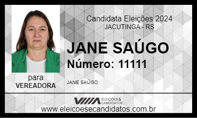 Candidato JANE SAÚGO 2024 - JACUTINGA - Eleições