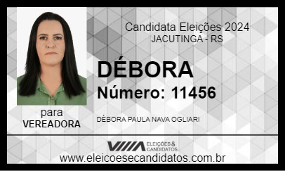 Candidato DÉBORA 2024 - JACUTINGA - Eleições