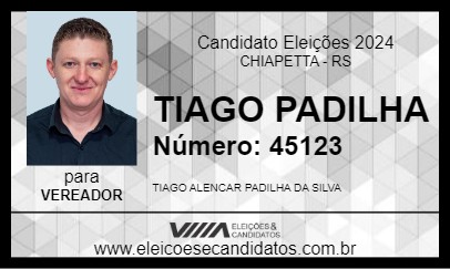 Candidato TIAGO PADILHA 2024 - CHIAPETTA - Eleições