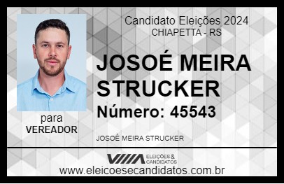 Candidato JOSOÉ MEIRA STRUCKER 2024 - CHIAPETTA - Eleições