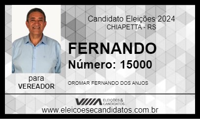 Candidato FERNANDO 2024 - CHIAPETTA - Eleições