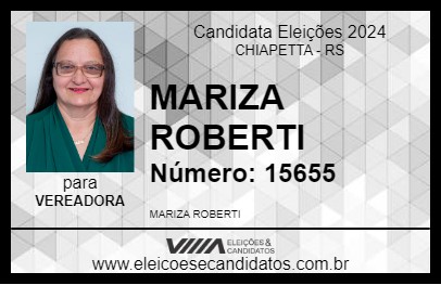 Candidato MARIZA ROBERTI 2024 - CHIAPETTA - Eleições