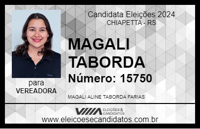 Candidato MAGALI TABORDA 2024 - CHIAPETTA - Eleições