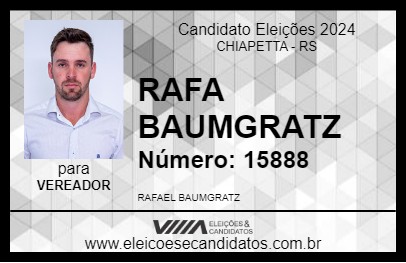 Candidato RAFA BAUMGRATZ 2024 - CHIAPETTA - Eleições