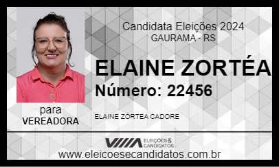 Candidato ELAINE ZORTÉA 2024 - GAURAMA - Eleições