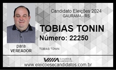 Candidato TOBIAS TONIN 2024 - GAURAMA - Eleições