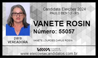 Candidato VANETE ROSIN 2024 - PAULO BENTO - Eleições