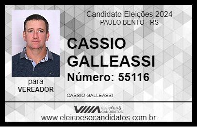 Candidato CASSIO GALLEASSI 2024 - PAULO BENTO - Eleições