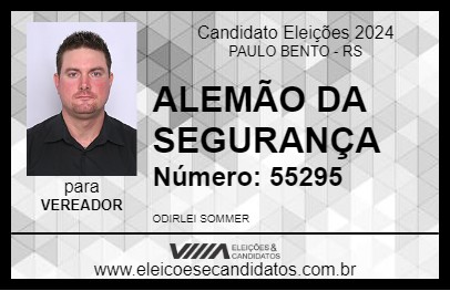 Candidato ALEMÃO DA SEGURANÇA 2024 - PAULO BENTO - Eleições