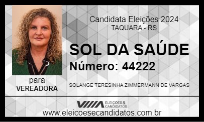 Candidato SOL DA SAÚDE 2024 - TAQUARA - Eleições