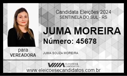 Candidato JUMA MOREIRA 2024 - SENTINELA DO SUL - Eleições