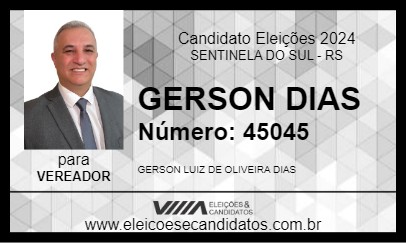 Candidato GERSON DIAS 2024 - SENTINELA DO SUL - Eleições