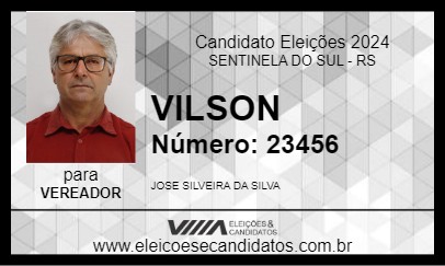 Candidato VILSON 2024 - SENTINELA DO SUL - Eleições