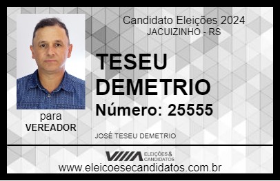 Candidato TESEU DEMETRIO 2024 - JACUIZINHO - Eleições