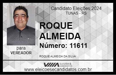 Candidato ROQUE ALMEIDA 2024 - TUNAS - Eleições