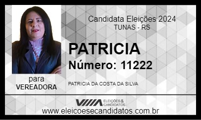 Candidato PATRICIA 2024 - TUNAS - Eleições