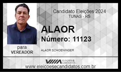 Candidato ALAOR 2024 - TUNAS - Eleições