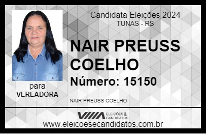 Candidato NAIR PREUSS COELHO 2024 - TUNAS - Eleições