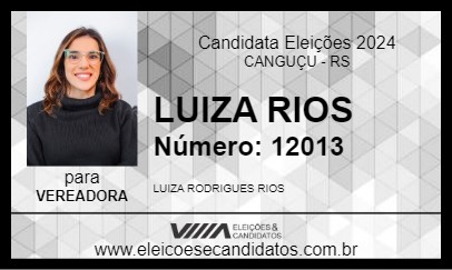 Candidato LUIZA RIOS  2024 - CANGUÇU - Eleições