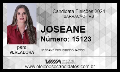 Candidato JOSEANE 2024 - BARRACÃO - Eleições