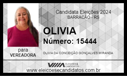 Candidato OLIVIA 2024 - BARRACÃO - Eleições