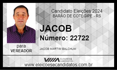 Candidato JACOB 2024 - BARÃO DE COTEGIPE - Eleições