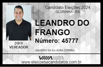 Candidato LEANDRO DO FRANGO 2024 - GLORINHA - Eleições