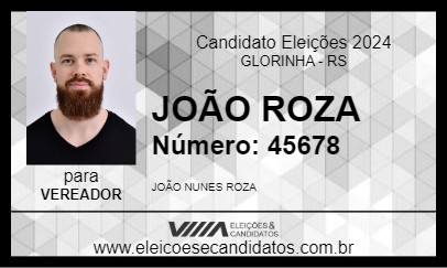 Candidato JOÃO ROZA 2024 - GLORINHA - Eleições