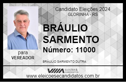 Candidato BRÁULIO SARMENTO 2024 - GLORINHA - Eleições