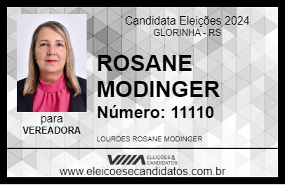 Candidato ROSANE MODINGER 2024 - GLORINHA - Eleições