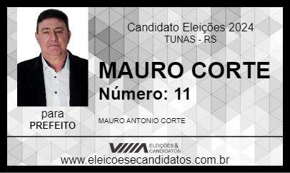 Candidato MAURO CORTE 2024 - TUNAS - Eleições