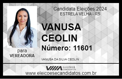 Candidato VANUSA CEOLIN 2024 - ESTRELA VELHA - Eleições